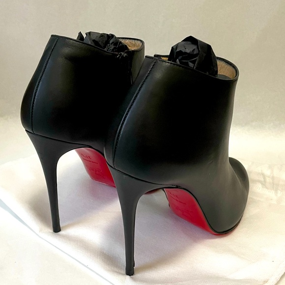 Christian Louboutin Bellisima  100mm , 1/4 inch platform bootie kid leather EU38 - Picture 11 of 16